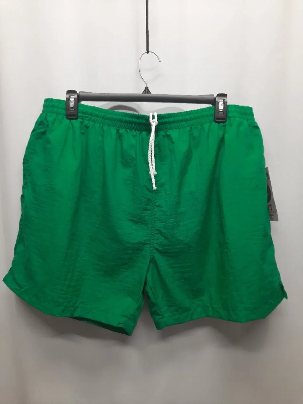 Vintage Ocean East Swim Trunks Men 2XL 44 46 Green Crinkle Nylon Mesh Liner NWT - Picture 1 of 9